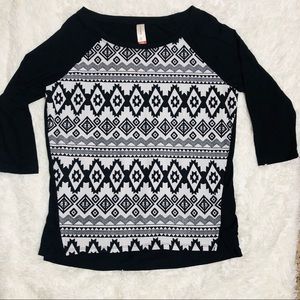 Aztec patterned top